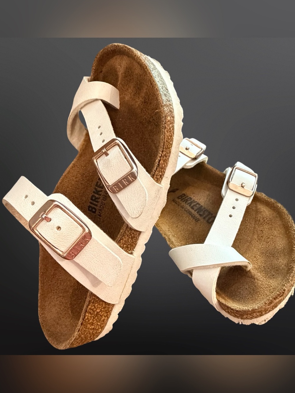 Birkenstock Mayari Kids Sandals – White Birko-Flor® | Size 27 (US Kids 9–9.5) - Picture 6 of 12